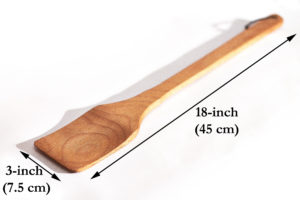 wide wooden spatula